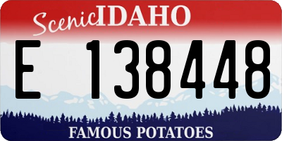 ID license plate E138448