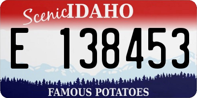 ID license plate E138453