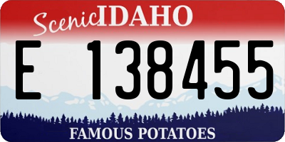ID license plate E138455