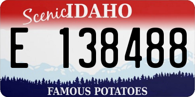 ID license plate E138488