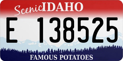 ID license plate E138525