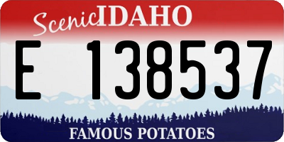 ID license plate E138537