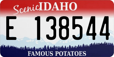 ID license plate E138544
