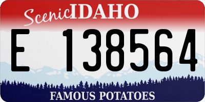 ID license plate E138564
