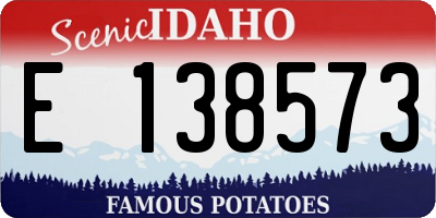 ID license plate E138573