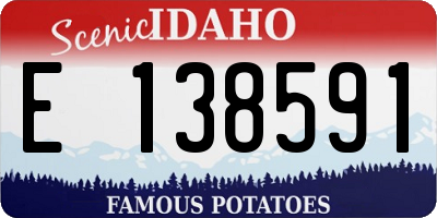 ID license plate E138591