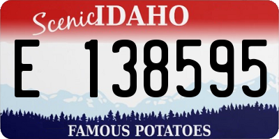 ID license plate E138595