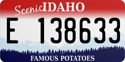 ID license plate E138633