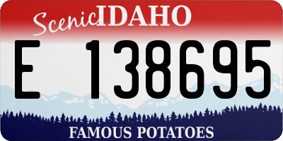 ID license plate E138695