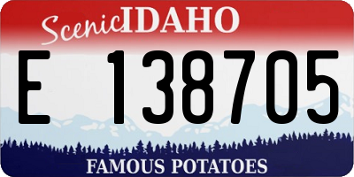ID license plate E138705