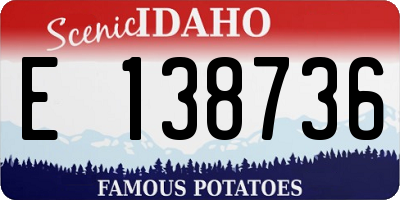 ID license plate E138736