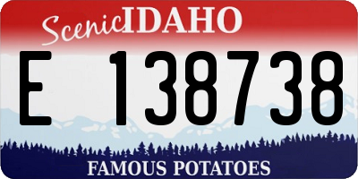ID license plate E138738