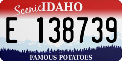 ID license plate E138739