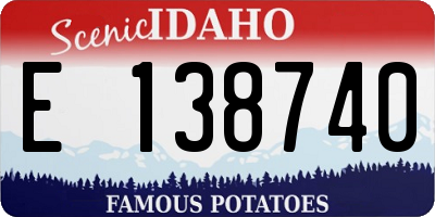 ID license plate E138740