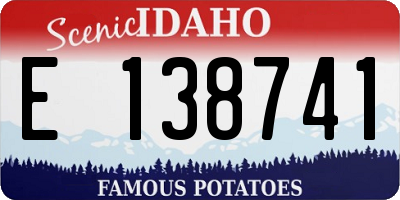 ID license plate E138741
