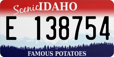 ID license plate E138754