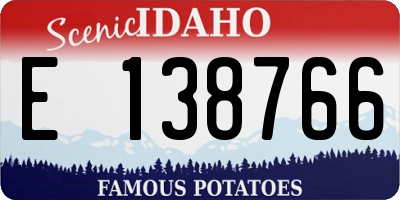 ID license plate E138766