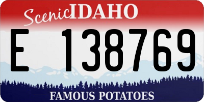 ID license plate E138769