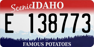 ID license plate E138773
