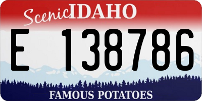 ID license plate E138786