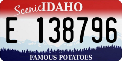 ID license plate E138796