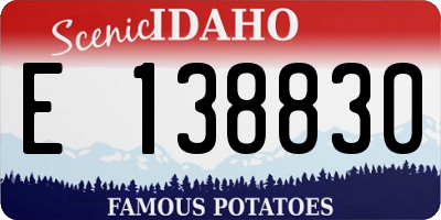 ID license plate E138830