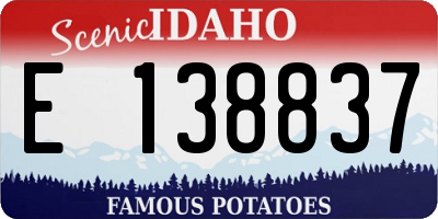 ID license plate E138837