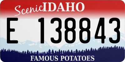 ID license plate E138843