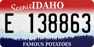 ID license plate E138863