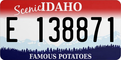 ID license plate E138871