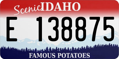 ID license plate E138875