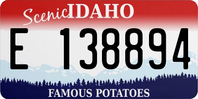 ID license plate E138894
