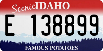 ID license plate E138899
