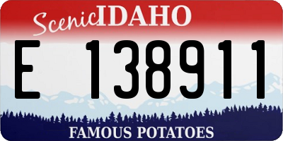 ID license plate E138911