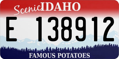 ID license plate E138912