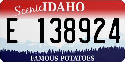 ID license plate E138924
