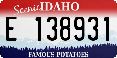 ID license plate E138931