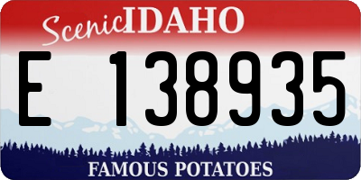 ID license plate E138935