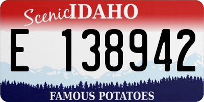 ID license plate E138942