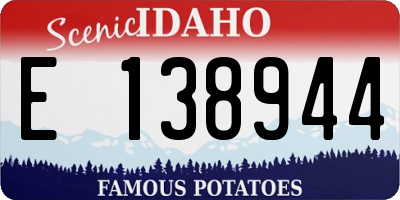 ID license plate E138944