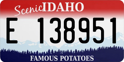 ID license plate E138951
