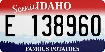 ID license plate E138960