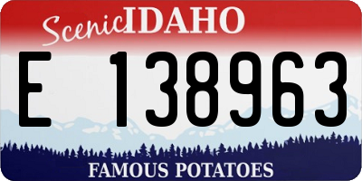 ID license plate E138963