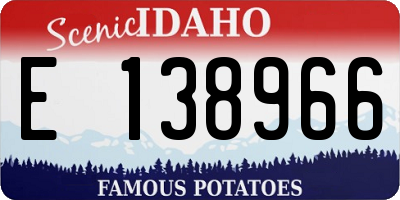 ID license plate E138966