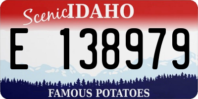 ID license plate E138979