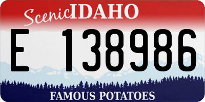 ID license plate E138986