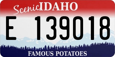 ID license plate E139018