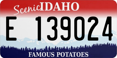 ID license plate E139024