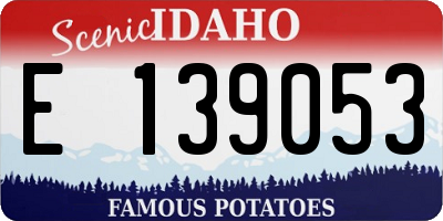 ID license plate E139053