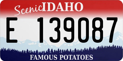 ID license plate E139087